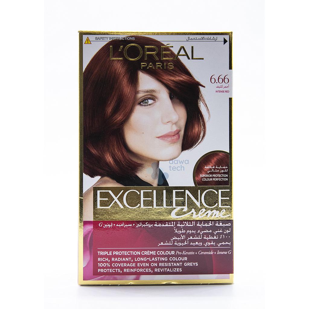 LOREAL COLOR 6.66 INTENSE RED