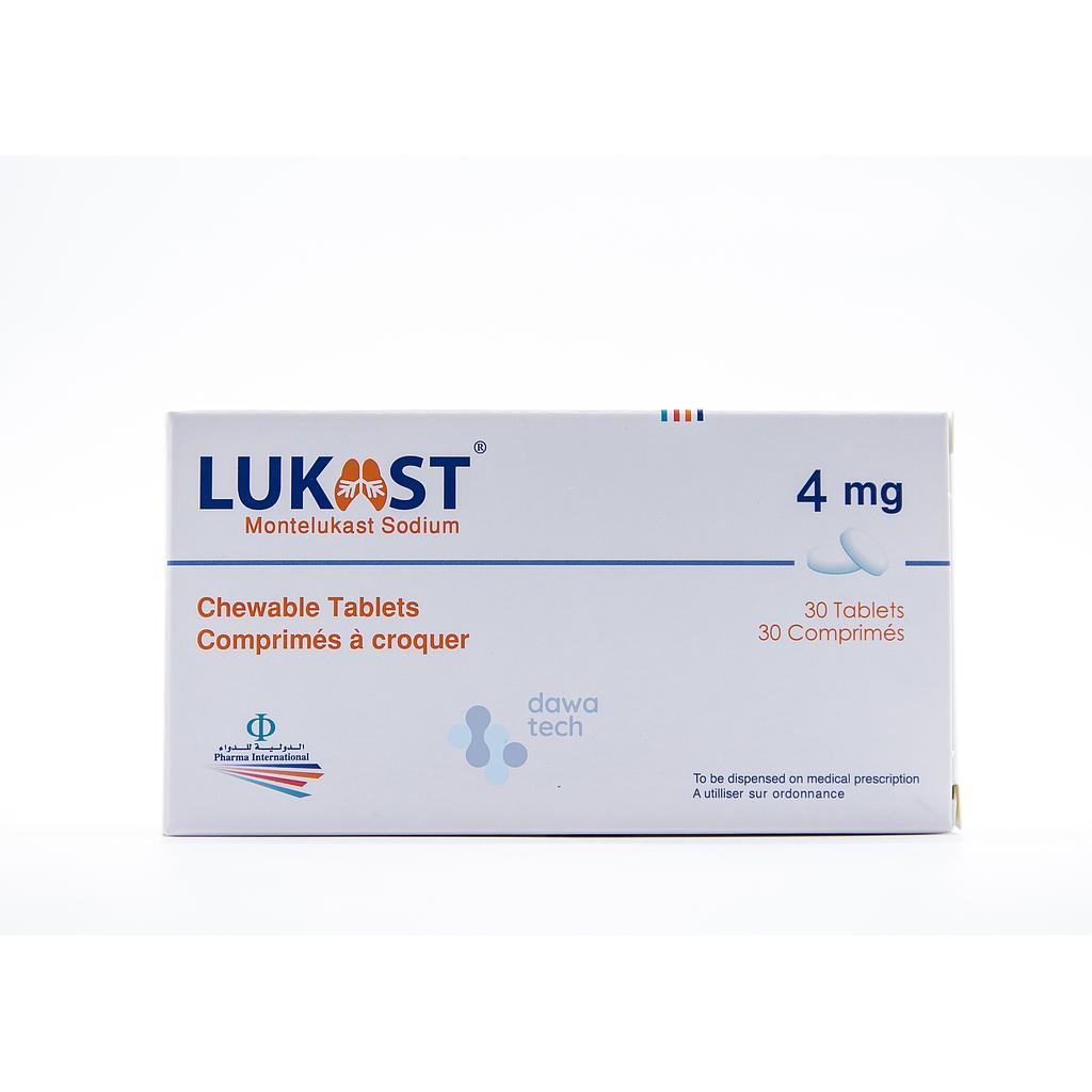 LUKAST 4MG 30' CHEW TAB