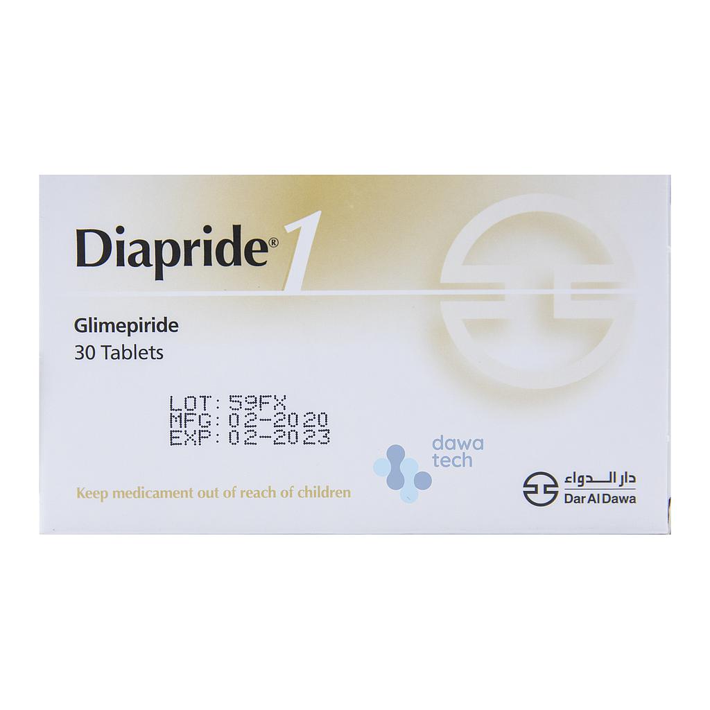 Diapride 1 Mg 30 Tab