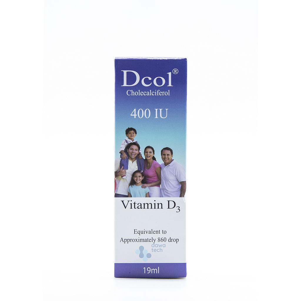 Dcol 400iu Vitain D3 19 ml