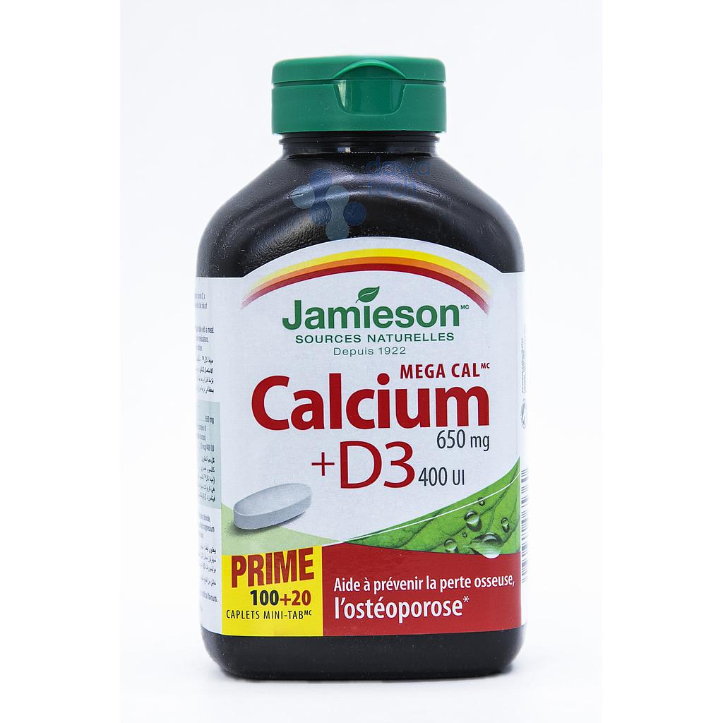 JAMIESON MEGACAL 650 &amp; VIT D 120