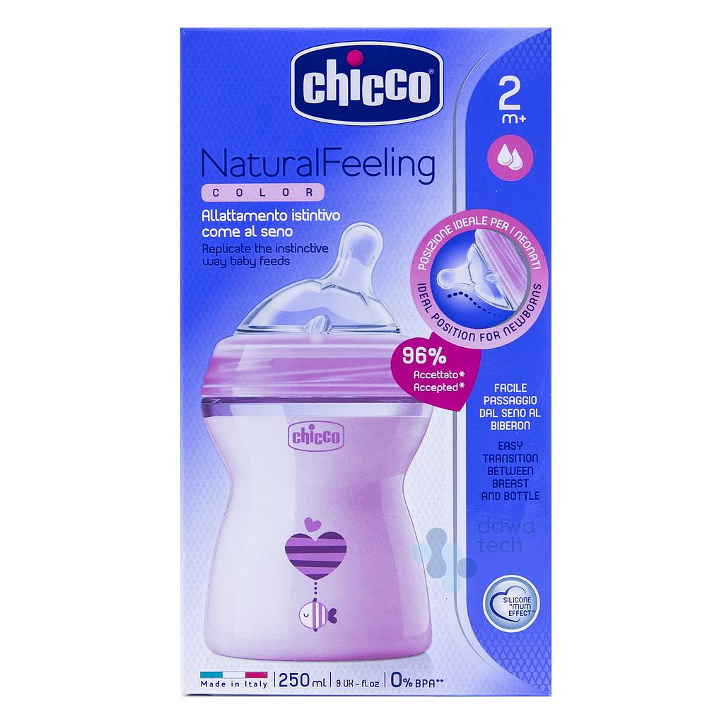 CHICCO NF 2M+ 250ML PINK رضاعه