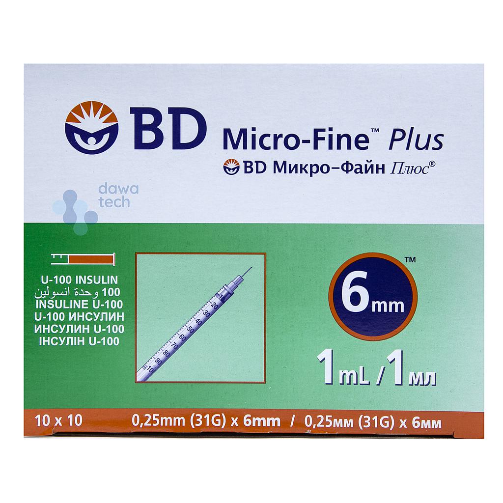 BD MICRO FINE 1  ML  10 INSULIN SYRING