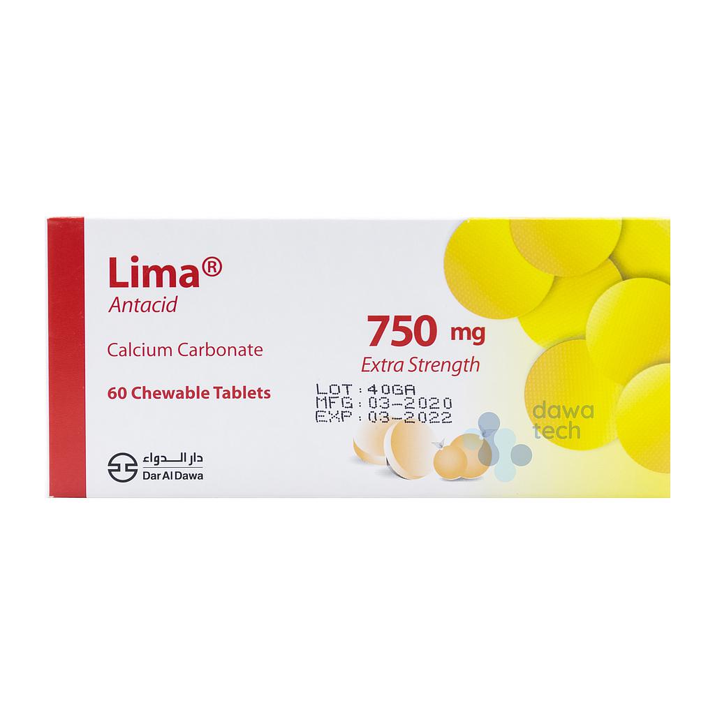 Lima 750 mg Chewable Tablets 60cap