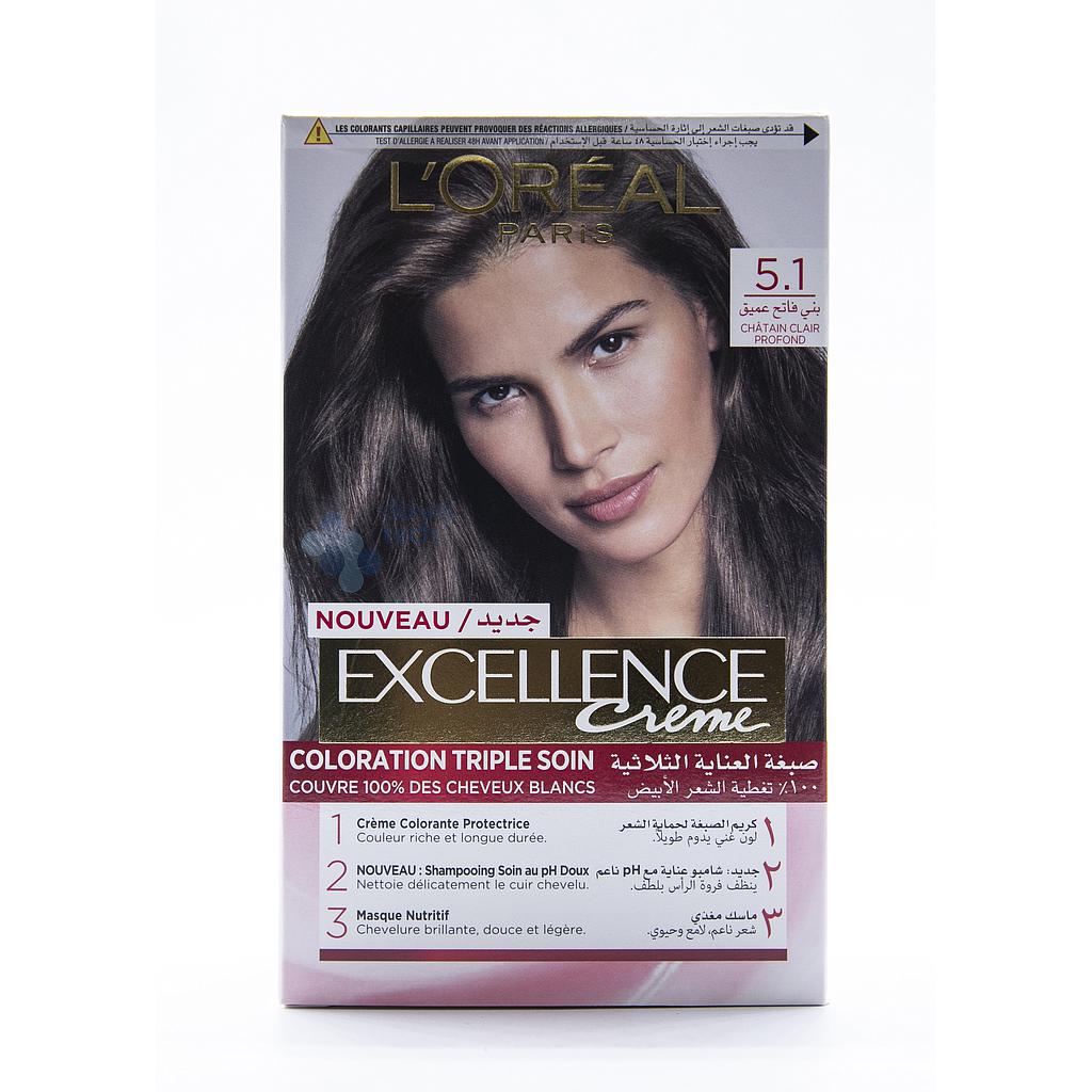 L`oreal Excellence # 5.1 بني فاتح عميق