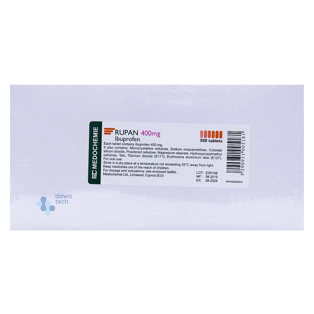 Rupan 400mg Tabs 500'S (Pack)