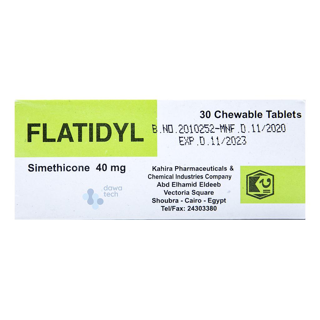 Flatidyl 40mg Chewable Tab 30'S